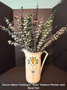 Devon-Ware-Fieldings-Vine-Pattern-Pitcher-and-Bowl-Set