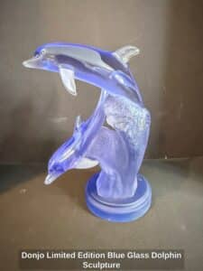 Donjo-Limited-Edition-Blue-Glass-Dolphin-Sculpture