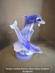Donjo-Limited-Edition-Blue-Glass-Dolphin-Sculpture-third-image