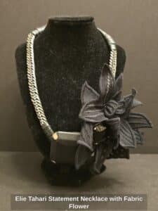Elie-Tahari-Statement-Necklace-with-Fabric-Flower
