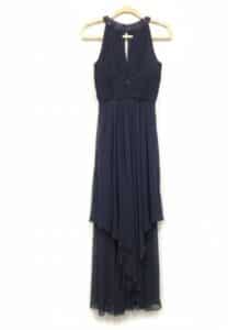 Eliza-J-Navy-Blue-Chiffon-Beaded-Halter-Evening-Gown