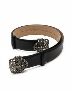 Ellen-Tracy-Genuine-Leather-Rhinestone-Buckle-Belt