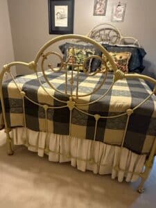 Elliotts-Designs-White-Enameled-Metal-Bed-Frame-second-image