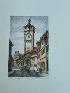 Ernst-Geissendorfer-Rothenburg-ob-der-Tauber-Etching