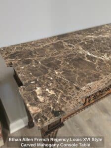 Ethan-Allen-French-Regency-Louis-XVI-Style-Carved-Mahogany-Console-Table-third-image