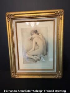 Fernando-Amorsolo-Asleep-Framed-Drawing