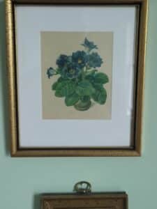 Framed-Botanical-Print-of-Dark-Blue-Flowers