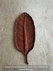 Hand-Carved-Wooden-Leaf-Tray-PartyLite-Island-Escape-second-image