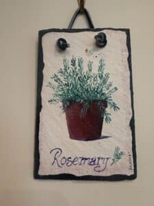 Hand-Painted-Rosemary-Slate-Plaque