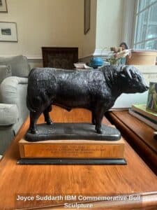 Joyce-Suddarth-IBM-Commemorative-Bull-Sculpture