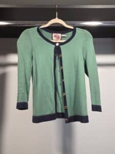 Juicy-Couture-Green-and-Navy-Trim-Cardigan
