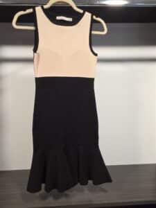 Karen-Millen-Color-Block-Ribbed-Knit-Peplum-Dress