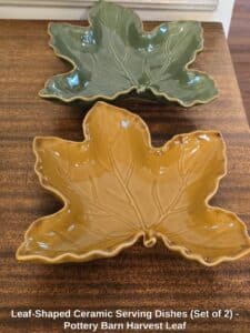 Leaf-Shaped-Ceramic-Serving-Dishes-Set-of-Pottery-Barn-Harvest-Leaf