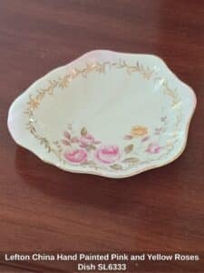 Lefton-China-Hand-Painted-Pink-and-Yellow-Roses-Dish-SL