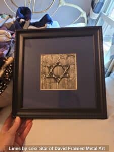 Lines-by-Lexi-Star-of-David-Framed-Metal-Art