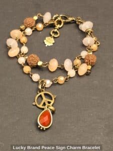 Lucky-Brand-Peace-Sign-Charm-Bracelet