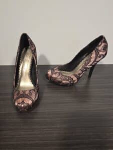 Lulu-Townsend-Black-and-Pink-Lace-Stiletto-Heels