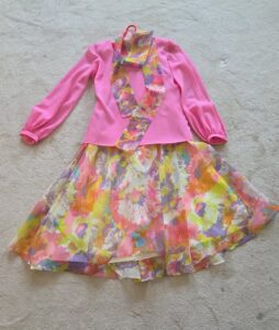 Malbe-Womens-Pink-Floral-Print-Dress-with-Scarf-Copy