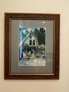 Matched-Pair-of-Framed-House-Watercolor-Paintings-second-image