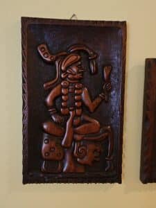 Mayan-Style-Carved-Wooden-Wall-Plaque