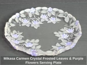 Mikasa-Carmen-Crystal-Frosted-Leaves-Purple-Flowers-Serving-Plate-Copy-2