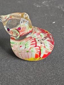 Millefiori-Glass-Animal-Figurines-Set-of-Cat-and-Rabbit-third-image