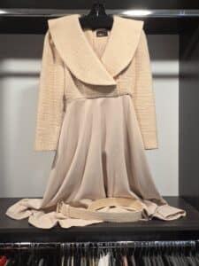 Millrunya-Cream-Boucl-and-Solid-Dress