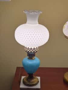 Mindy-Hobnail-Glass-Table-Lamp-Blue-Shade