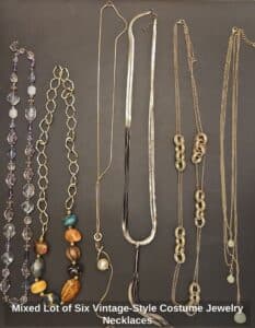 Mixed-Lot-of-Six-Vintage-Style-Costume-Jewelry-Necklaces