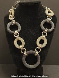 Mixed-Metal-Mesh-Link-Necklace