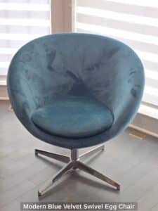 Modern-Blue-Velvet-Swivel-Egg-Chair