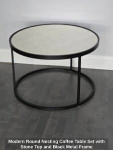 Modern-Round-Nesting-Coffee-Table-Set-with-Stone-Top-and-Black-Metal-Frame