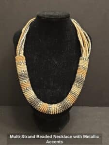 Multi-Strand-Beaded-Necklace-with-Metallic-Accents
