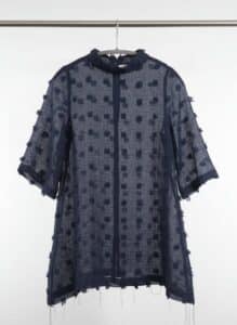 Navy-Blue-Textured-Pom-Pom-Sheer-Blouse