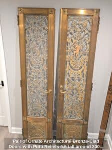 Pair-of-Ornate-Architectural-Bronze-Clad-Doors-with-Putti-Reliefs-.-tall-around-lb-each-1