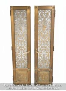 Pair-of-Ornate-Architectural-Bronze-Clad-Doors-with-Putti-Reliefs-.-tall-around-lb-each