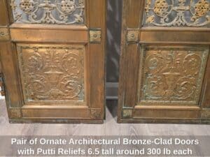 Pair-of-Ornate-Architectural-Bronze-Clad-Doors-with-Putti-Reliefs-.-tall-around-lb-each-fifth-image