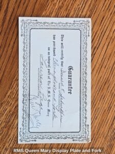 RMS-Queen-Mary-Display-Plate-and-Fork-fourth-image