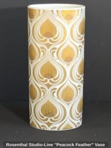 Rosenthal-Studio-Line-Peacock-Feather-Vase