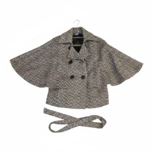 Saks-Fifth-Avenue-Womens-Herringbone-Wool-Blend-Cape-Coat