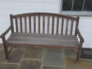 Smith-Hawken-Teak-Garden-Bench-and-Matching-Chair-Set