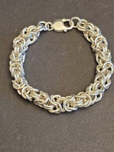 Sterling-Silver-Byzantine-Chain-Bracelet