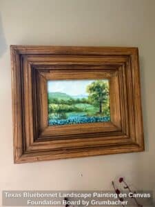 Texas-Bluebonnet-Landscape-Painting-on-Canvas-Foundation-Board-by-Grumbacher