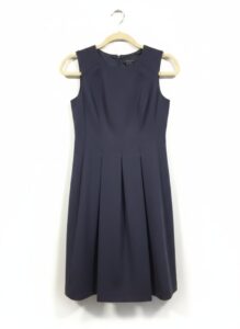 Theory-Navy-Sleeveless-Pleated-Dress