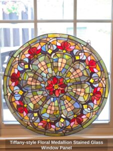 Tiffany-style-Floral-Medallion-Stained-Glass-Window-Panel