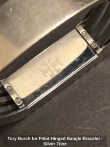 Tory-Burch-for-Fitbit-Hinged-Bangle-Bracelet-Silver-Tone-second-image