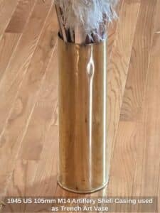 US-mm-M-Artillery-Shell-Casing-used-as-Trench-Art-Vase-third-image