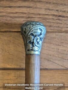 Victorian-Aesthetic-Movement-Carved-Handle-Walking-Cane-third-image