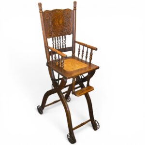 Victorian-Era-Convertible-High-Chair-or-Stroller