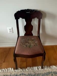 Victorian-Flame-Mahogany-Needlepoint-Parlor-Chair